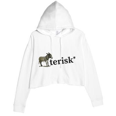 Asterisk Reader Writer Crop Fleece Hoodie