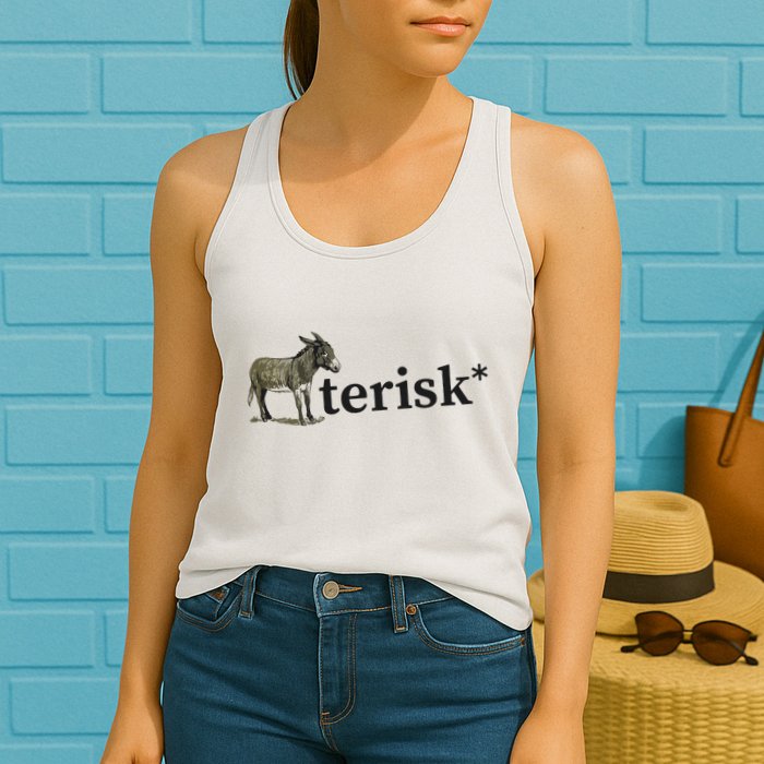 Asterisk Reader Writer Womens Tank Top