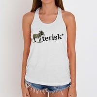 Asterisk Reader Writer Women's Knotted Racerback Tank