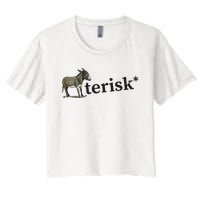 Asterisk Reader Writer Women's Crop Top Tee