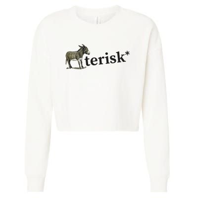 Asterisk Reader Writer Cropped Pullover Crew