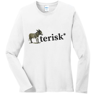 Asterisk Reader Writer Ladies Long Sleeve Shirt