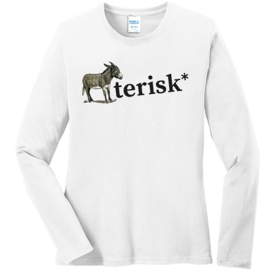 Asterisk Reader Writer Ladies Long Sleeve Shirt