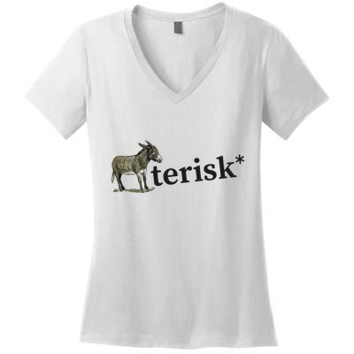 Asterisk Reader Writer Women's V-Neck T-Shirt