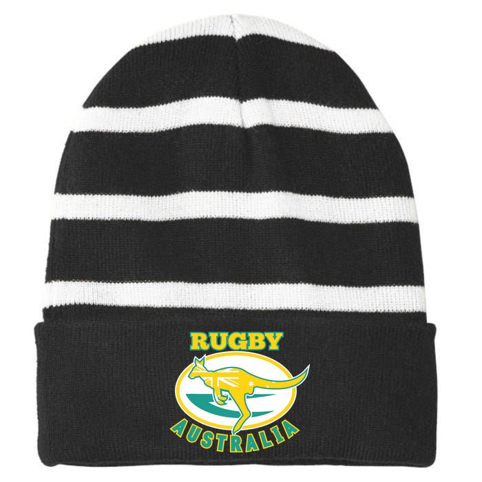 Australia Rugby Wallabies Rugby Jersey Australian Flag Striped Beanie with Solid Band