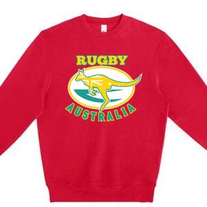 Australia Rugby Wallabies Rugby Jersey Australian Flag Premium Crewneck Sweatshirt