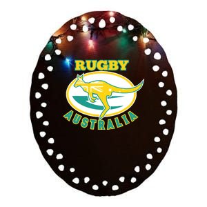 Australia Rugby Wallabies Rugby Jersey Australian Flag Ceramic Oval Ornament