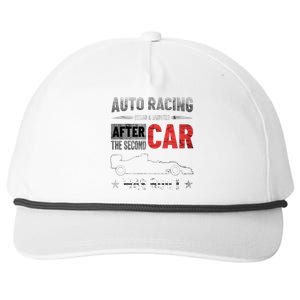 Auto Racing Was Built Funny Auto Racing Mechanic Gift Snapback Five-Panel Rope Hat