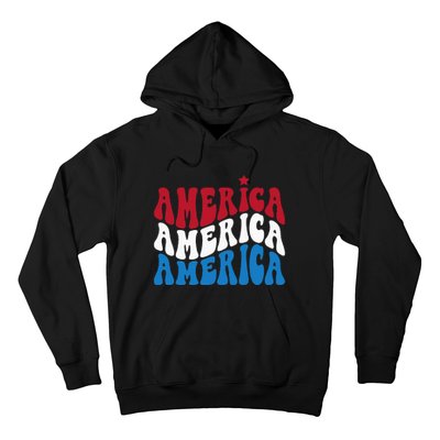 America Red White Blue Patriotic Happy 4th Of July Men Women Hoodie