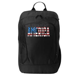 America Red White Blue Stars And Stripes City Backpack