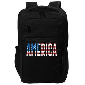 America Red White Blue Stars And Stripes Impact Tech Backpack