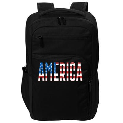 America Red White Blue Stars And Stripes Impact Tech Backpack