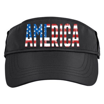 America Red White Blue Stars And Stripes Adult Drive Performance Visor