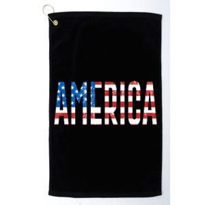 America Red White Blue Stars And Stripes Platinum Collection Golf Towel