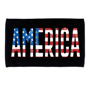 America Red White Blue Stars And Stripes Microfiber Hand Towel