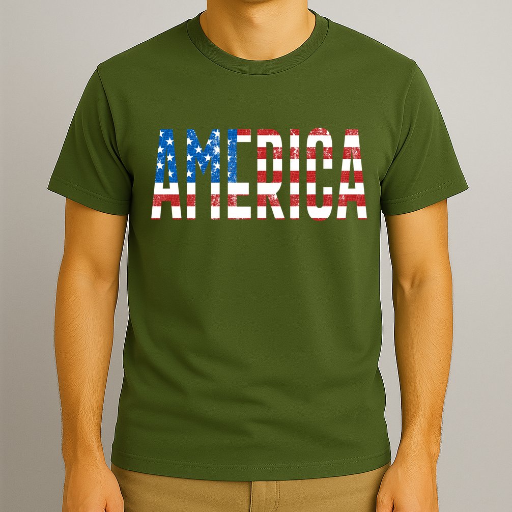America Red White Blue Stars And Stripes T-Shirt