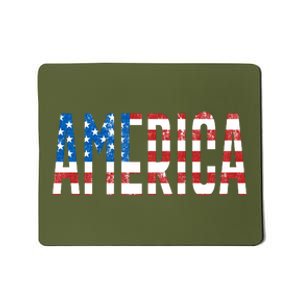 America Red White Blue Stars And Stripes Mousepad