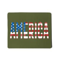 America Red White Blue Stars And Stripes Mousepad