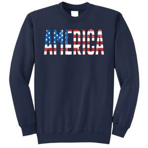 America Red White Blue Stars And Stripes Sweatshirt