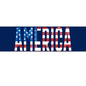 America Red White Blue Stars And Stripes Bumper Sticker