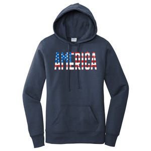 America Red White Blue Stars And Stripes Women's Pullover Hoodie