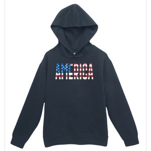 America Red White Blue Stars And Stripes Urban Pullover Hoodie