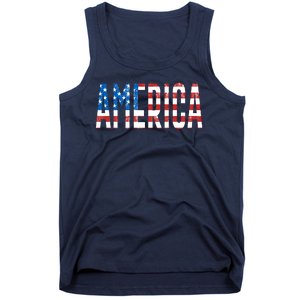 America Red White Blue Stars And Stripes Tank Top