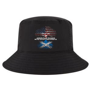 American Raised With Scottish Roots Scotland Meaningful Gift Cool Comfort Performance Bucket Hat