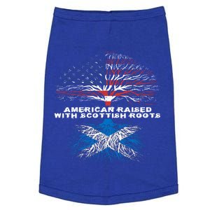 American Raised With Scottish Roots Scotland Meaningful Gift Doggie Tank