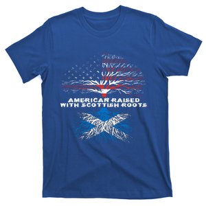 American Raised With Scottish Roots Scotland Meaningful Gift T-Shirt