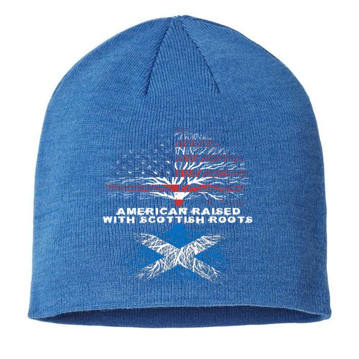 American Raised With Scottish Roots Scotland Meaningful Gift Sustainable Beanie