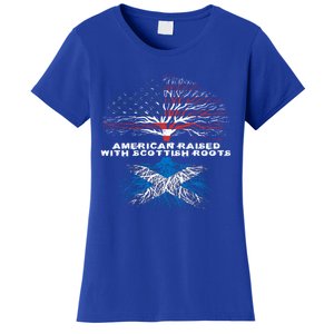 American Raised With Scottish Roots Scotland Meaningful Gift Women's T-Shirt