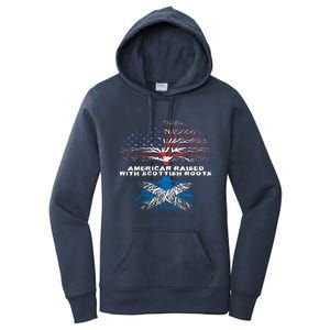 American Raised With Scottish Roots Scotland Meaningful Gift Women's Pullover Hoodie