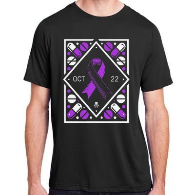 Awareness Ribbon With Oct 22 Date Fluoroquinolone Toxicity Adult ChromaSoft Performance T-Shirt