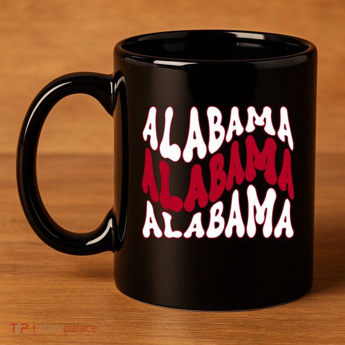 Alabama Retro Wave 11oz C Handle Ceramic Mug