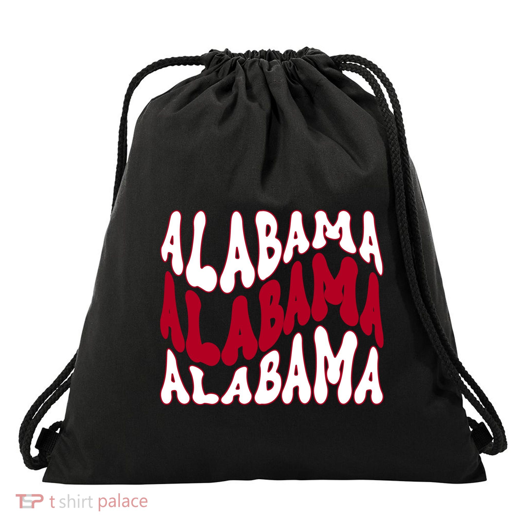 Alabama Retro Wave Drawstring Bag