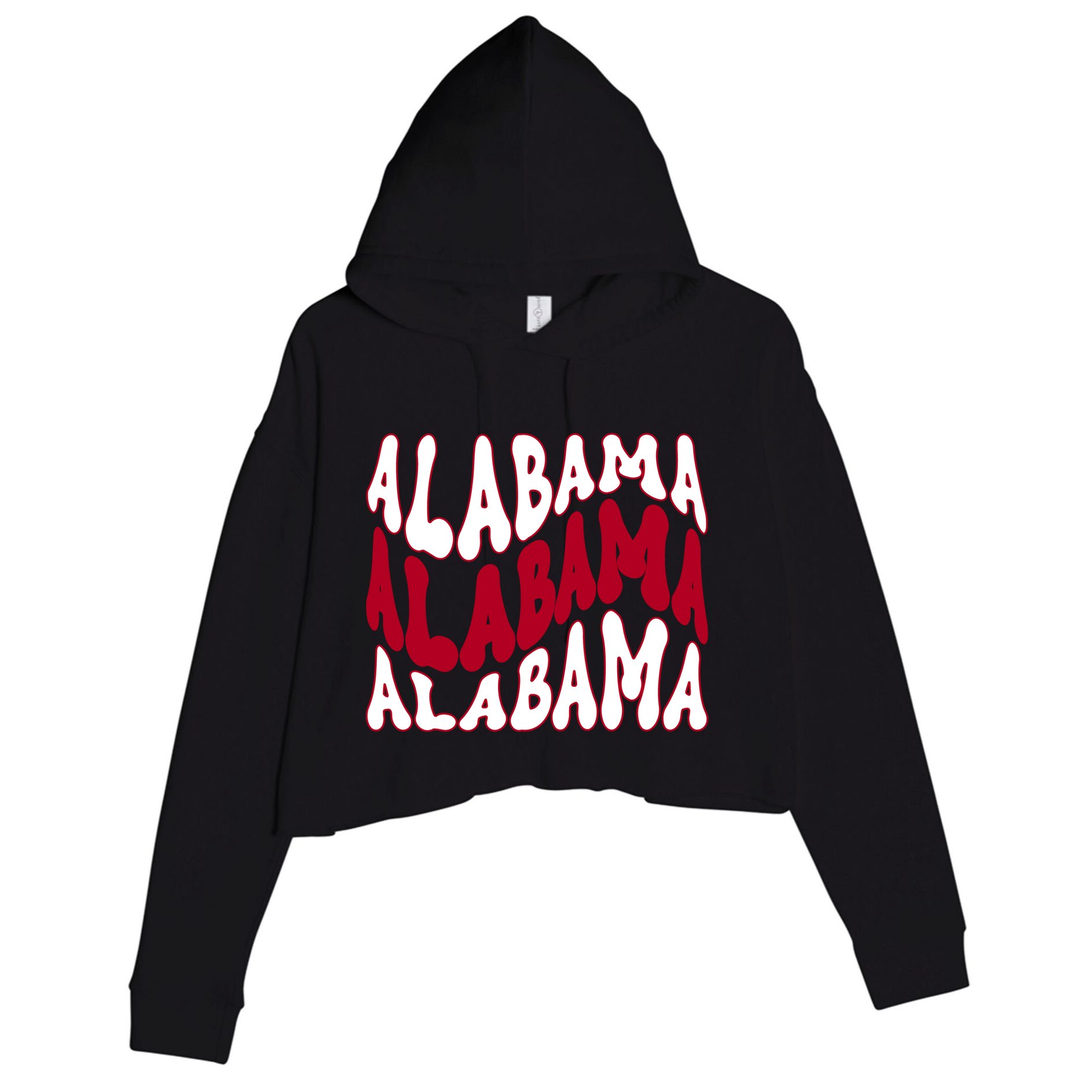 Alabama Retro Wave Crop Fleece Hoodie