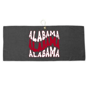 Alabama Retro Wave Large Microfiber Waffle Golf Towel