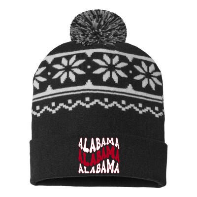 Alabama Retro Wave USA-Made Snowflake Beanie