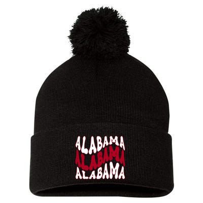 Alabama Retro Wave Pom Pom 12in Knit Beanie
