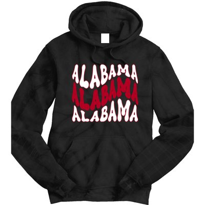 Alabama Retro Wave Tie Dye Hoodie