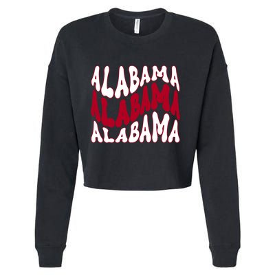 Alabama Retro Wave Cropped Pullover Crew