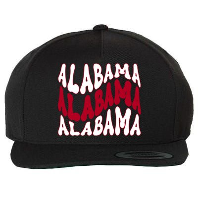 Alabama Retro Wave Wool Snapback Cap