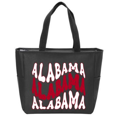 Alabama Retro Wave Zip Tote Bag