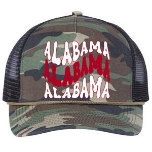 Alabama Retro Wave Retro Rope Trucker Hat Cap