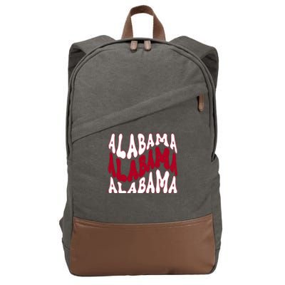 Alabama Retro Wave Cotton Canvas Backpack