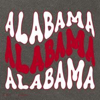 Alabama Retro Wave Cotton Canvas Backpack
