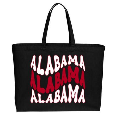 Alabama Retro Wave Cotton Canvas Jumbo Tote