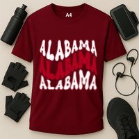 Alabama Retro Wave Cooling Performance Crew T-Shirt