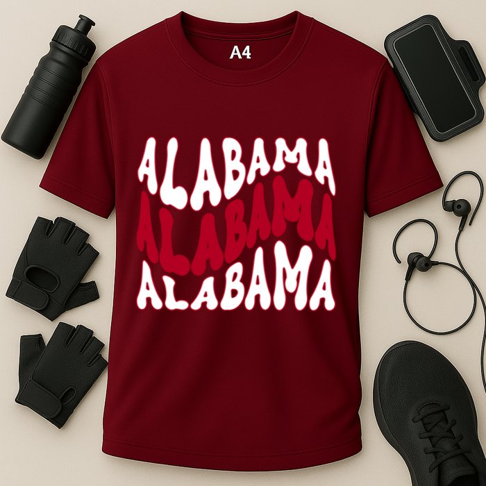 Alabama Retro Wave Cooling Performance Crew T-Shirt